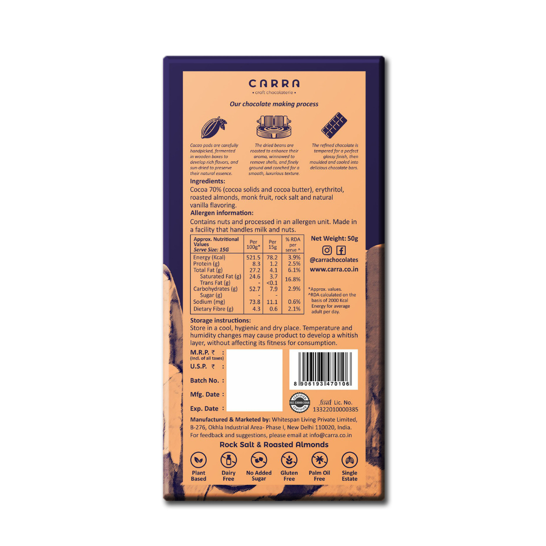 All Sugar Free Bundle (Coffee with Coffee Nibs and Rock Salt & Roasted Almonds) - 50g each image 2