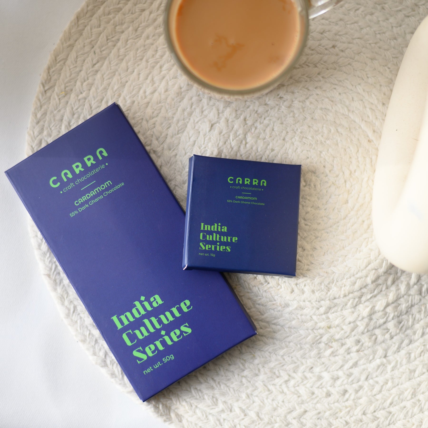 Cardamom 50g Bar 55% Dark Chocolate